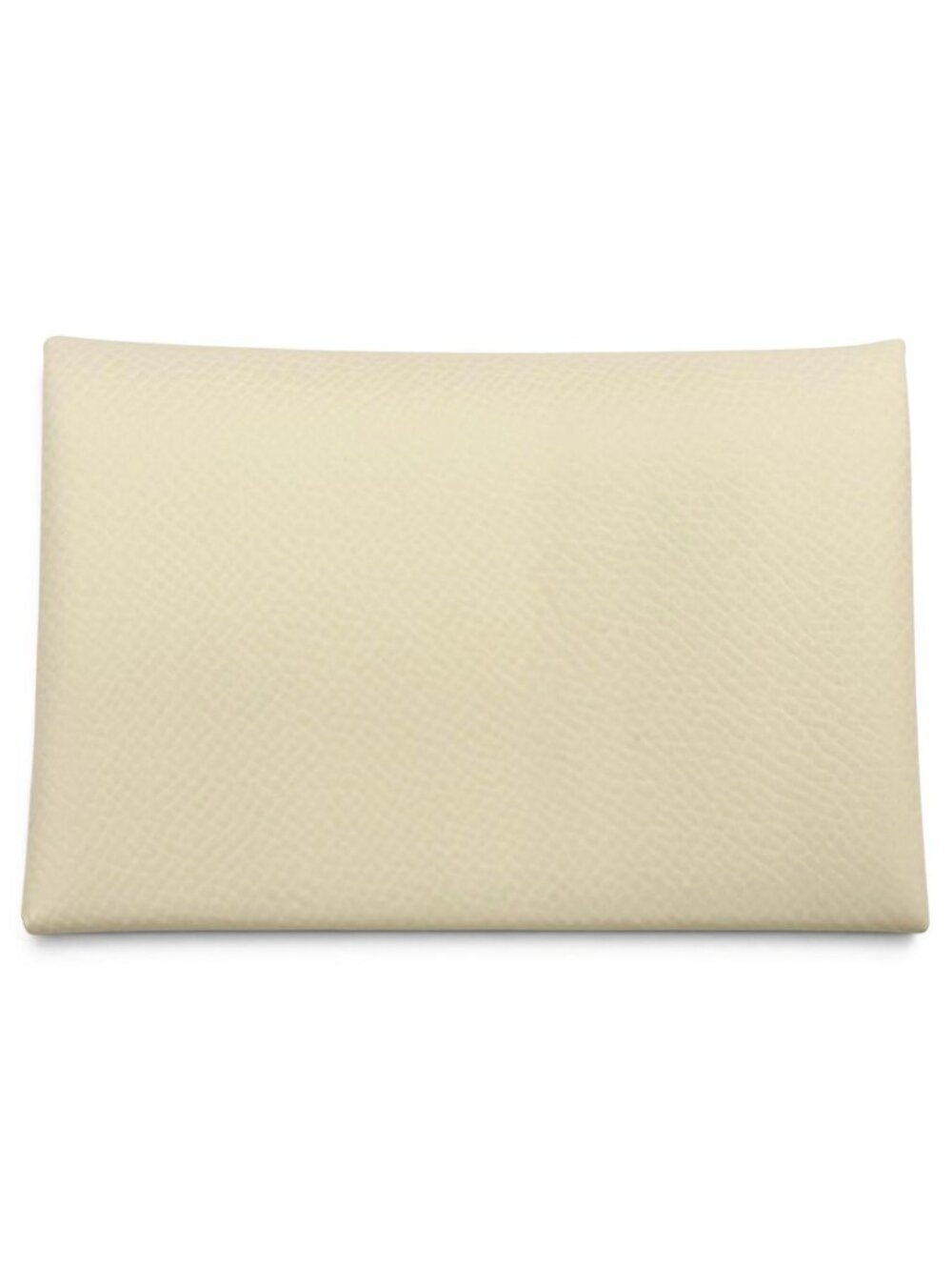 Hermes Calvi Duo Veau Epsom Craie Silver Bifold Wallet